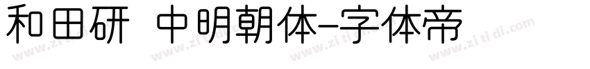 和田研 中明朝体字体转换